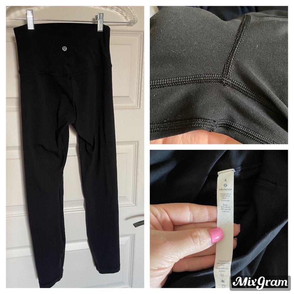 Black Lululemon align 25’s leggings